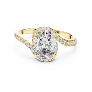 The Grand Duet Moissanite Double Halo Engagement Ring