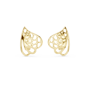 The Lace Wing Open-Work Filigree Stud Earrings