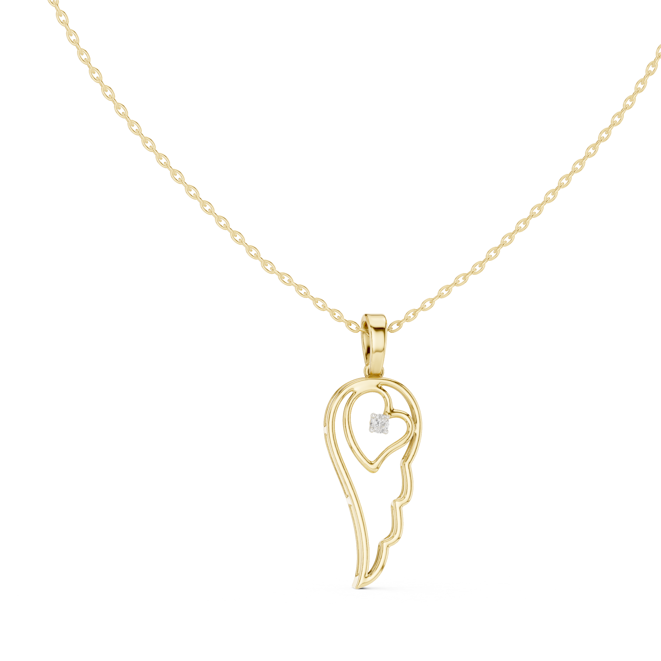 The Brilliant Bar Moissanite Solitaire Pendant