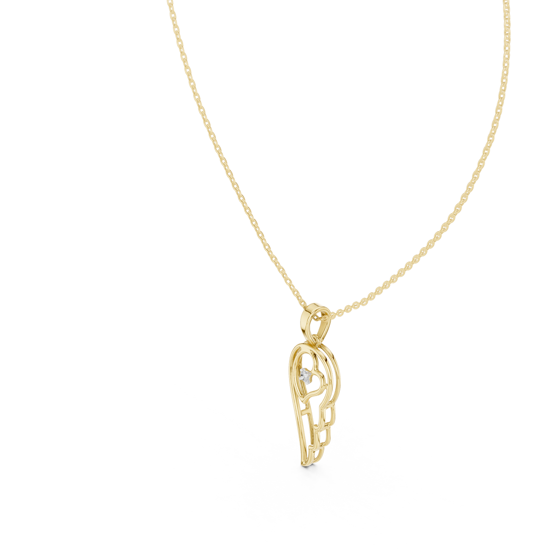 The Brilliant Bar Moissanite Solitaire Pendant