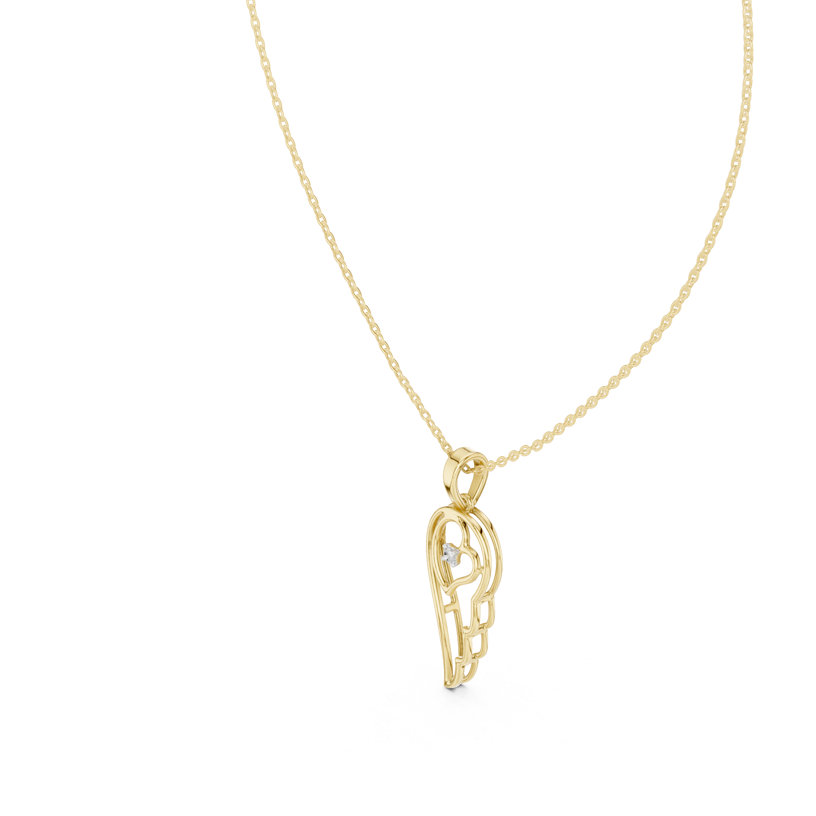 The Brilliant Bar Moissanite Solitaire Pendant
