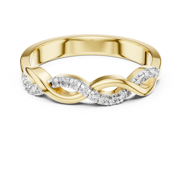 The Luminary Stack Moissanite Half-Eternity Band