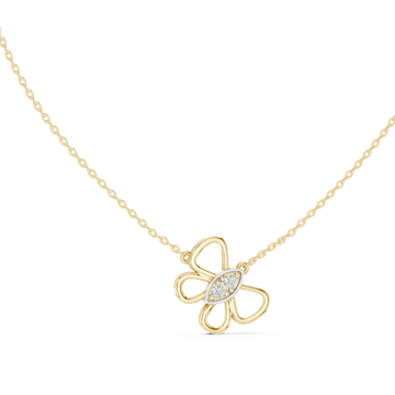 The Fluttering Fire Moissanite Butterfly Solitaire Pendant
