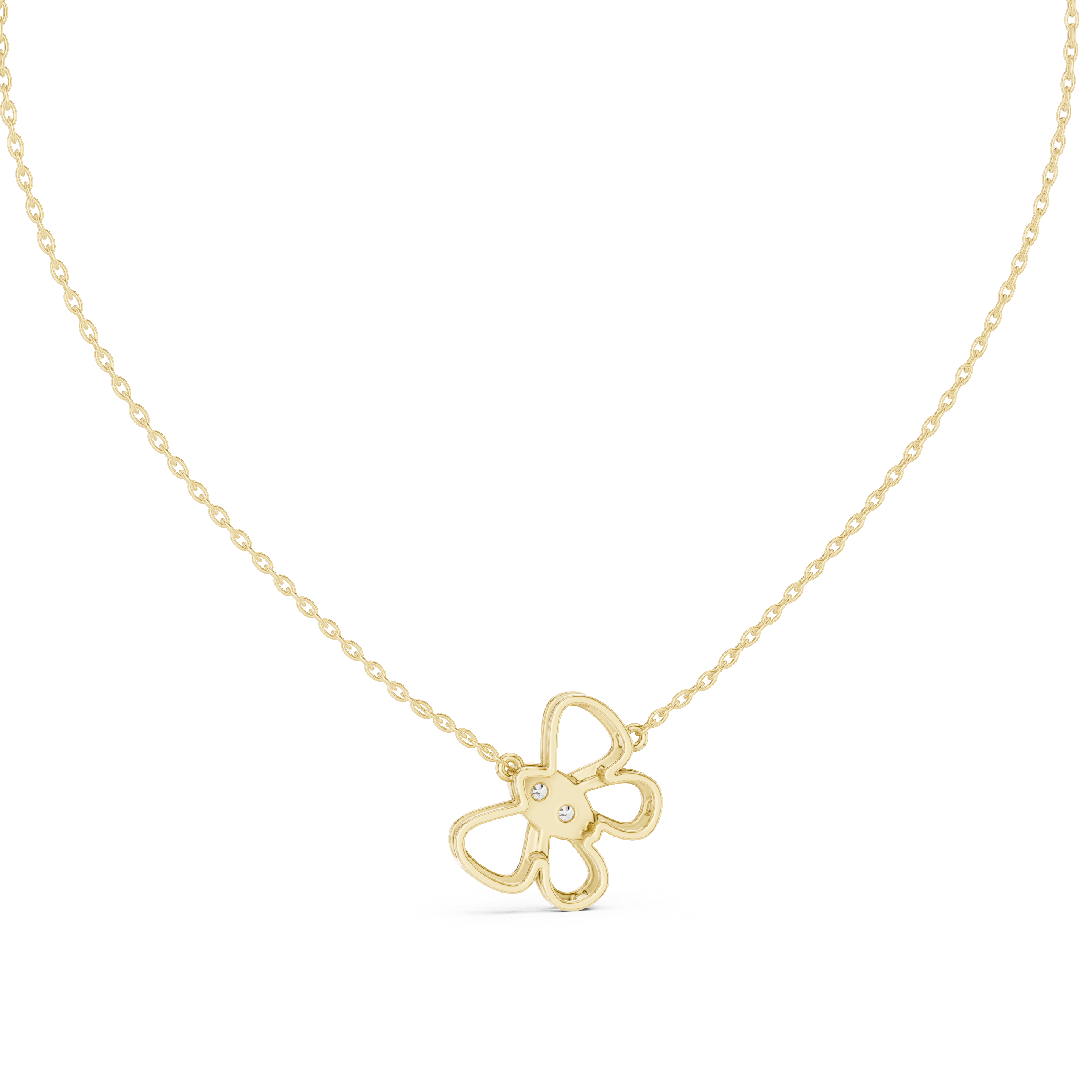The Fluttering Fire Moissanite Butterfly Solitaire Pendant