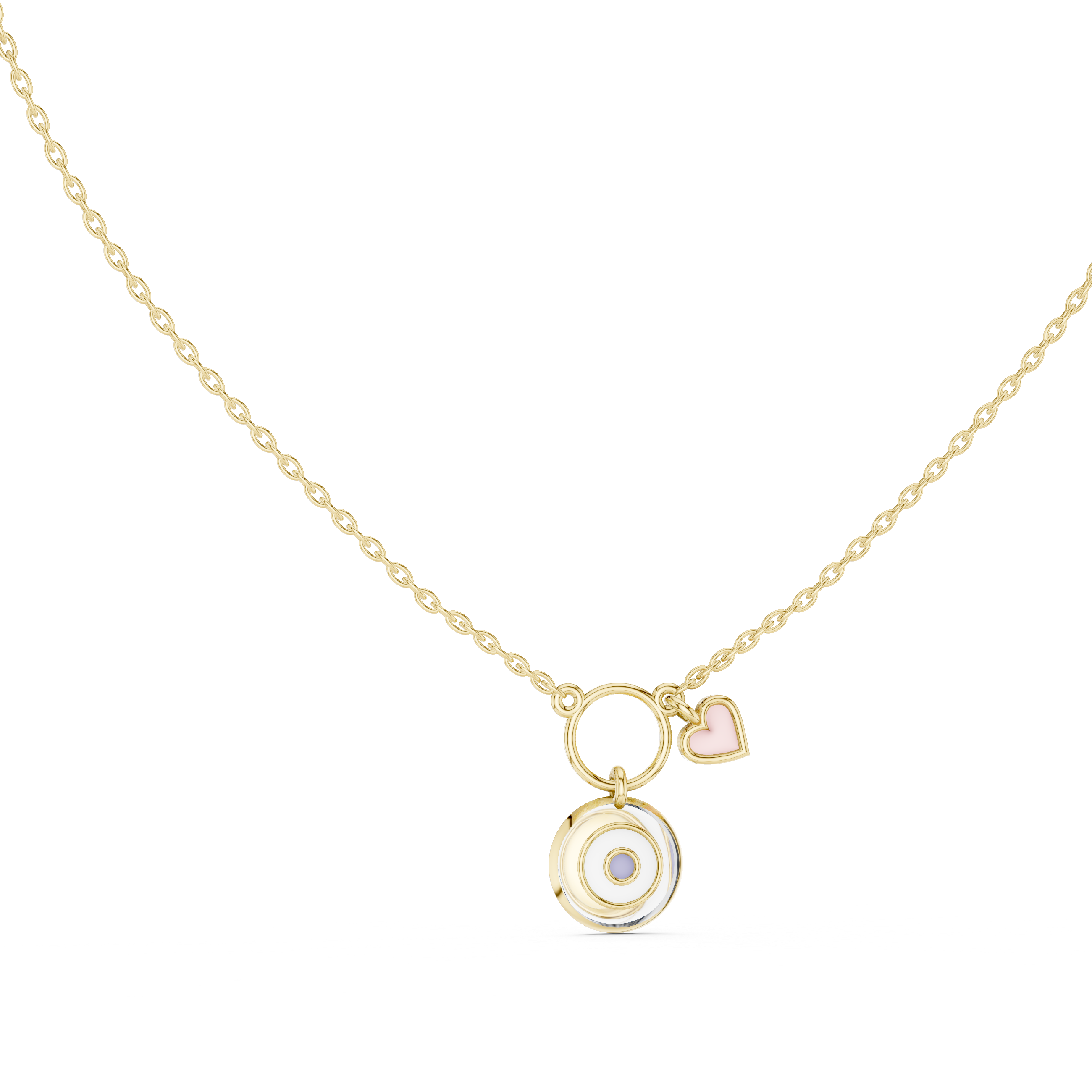 The Protected Heart Moissanite Pave Talisman Necklace