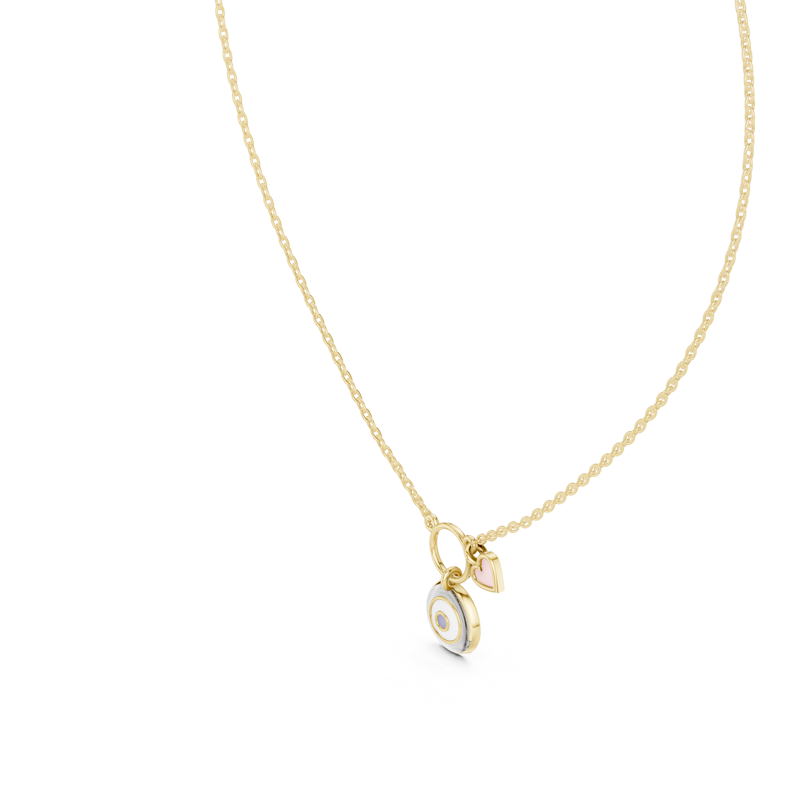 The Protected Heart Moissanite Pave Talisman Necklace