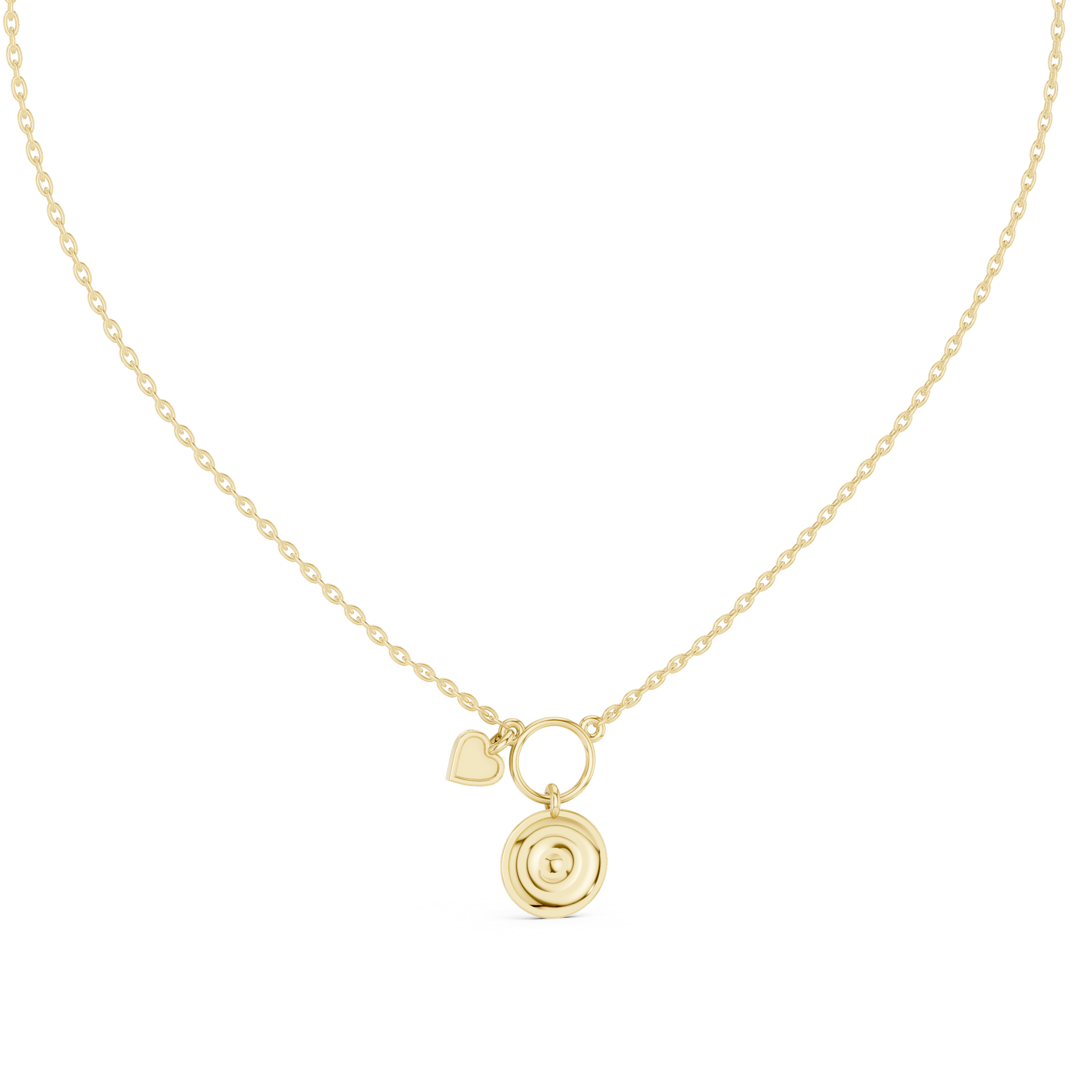 The Protected Heart Moissanite Pave Talisman Necklace