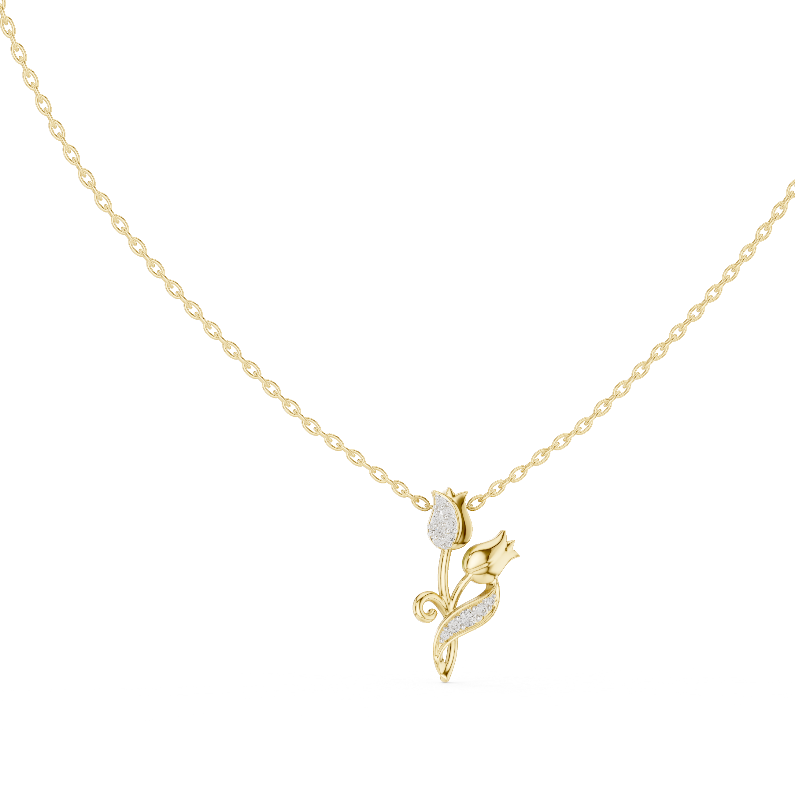 The Petal Sparkle Moissanite Flower Cluster Pendant
