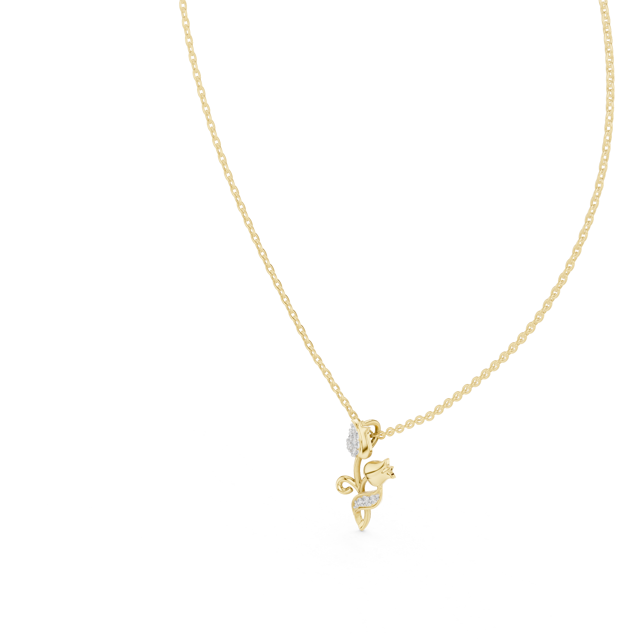The Petal Sparkle Moissanite Flower Cluster Pendant