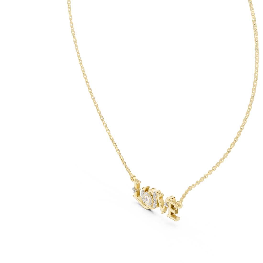 The Cursive Love Moissanite Script Pendant