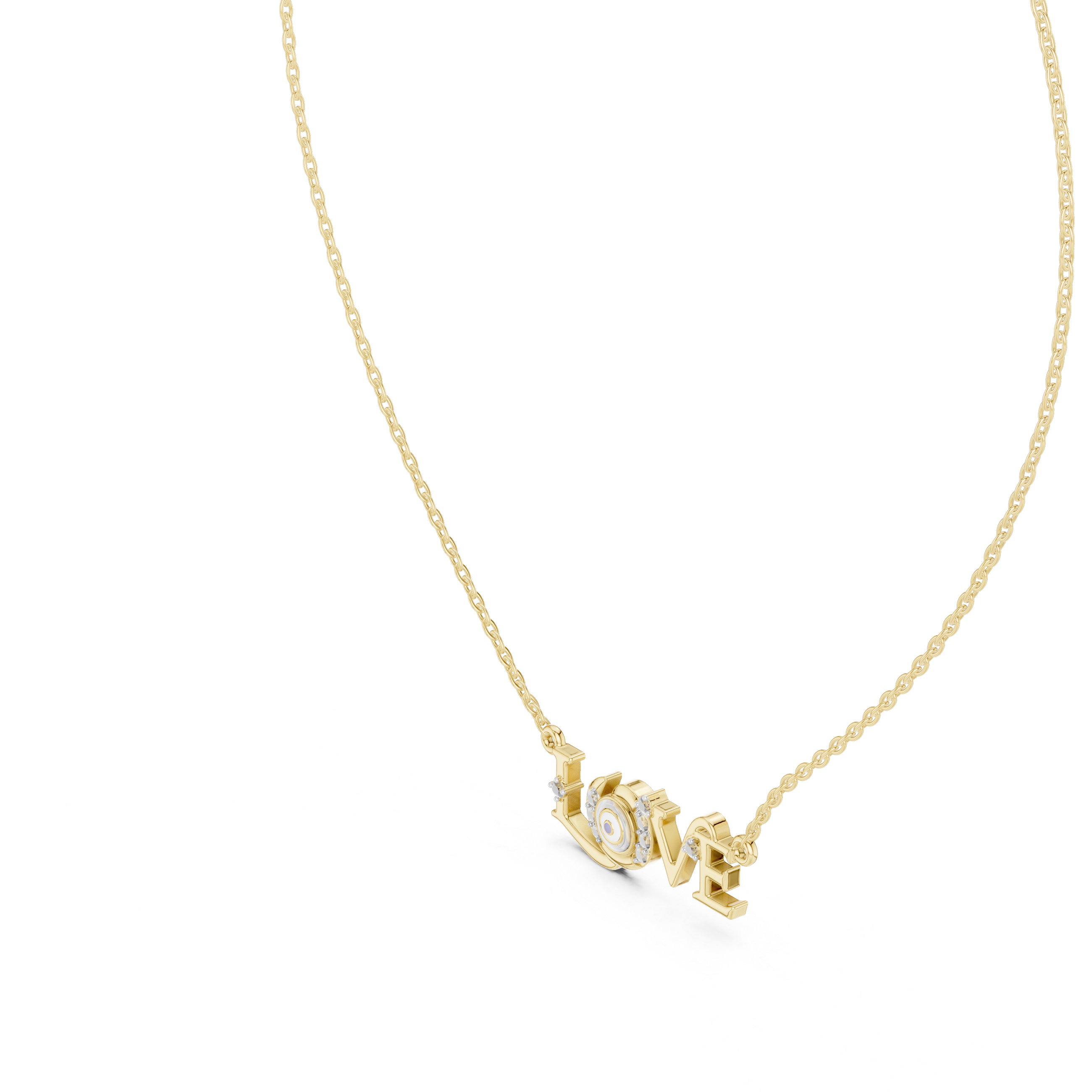 The Cursive Love Moissanite Script Pendant