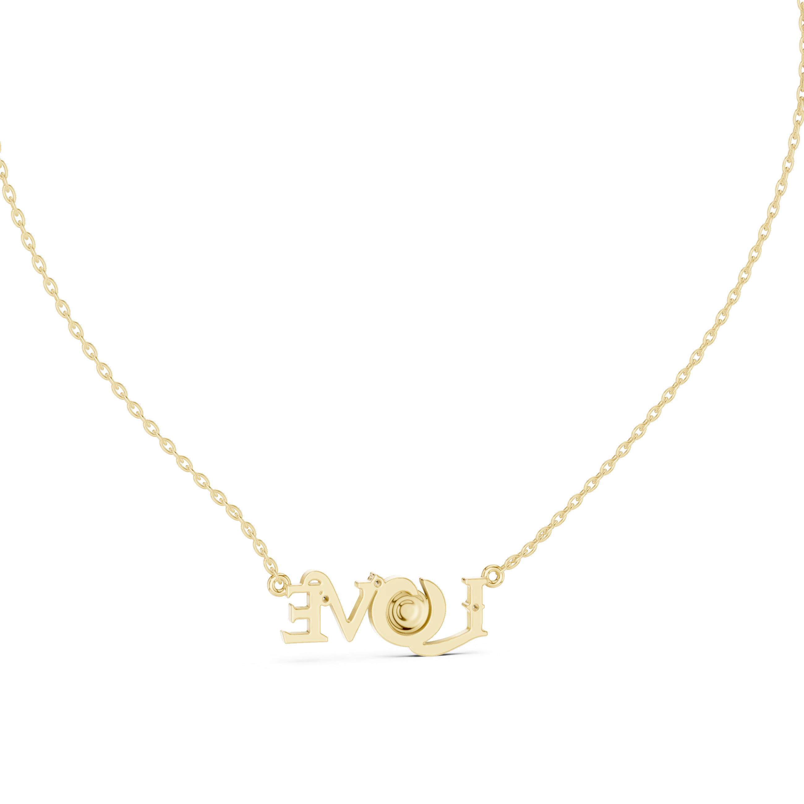 The Cursive Love Moissanite Script Pendant