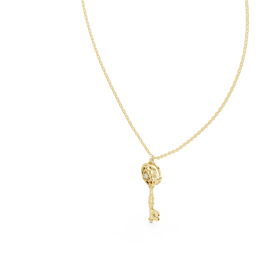 The Key of Light Moissanite Solitaire Pendant