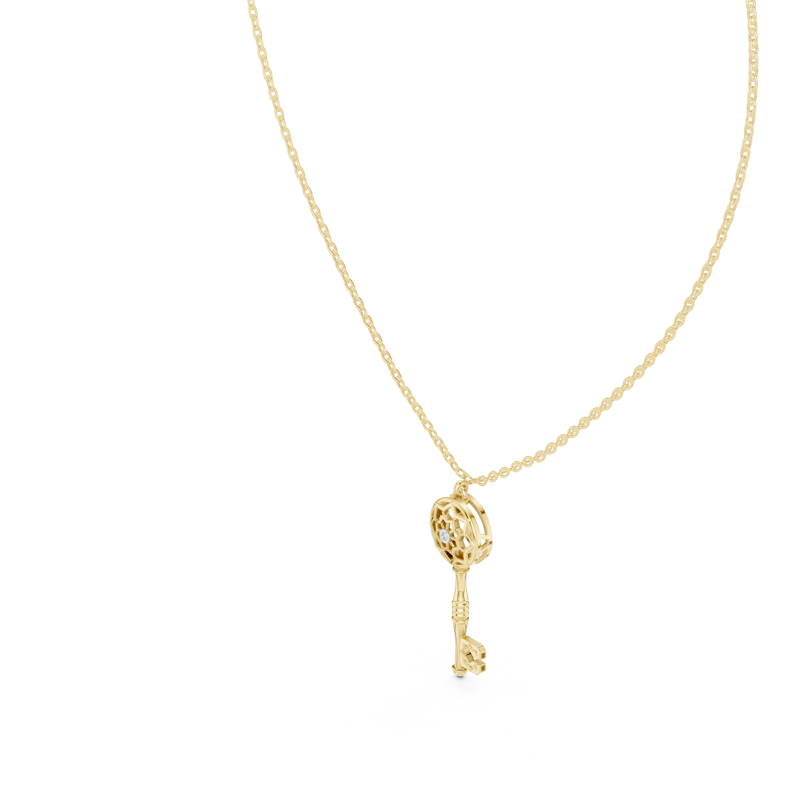 The Key of Light Moissanite Solitaire Pendant