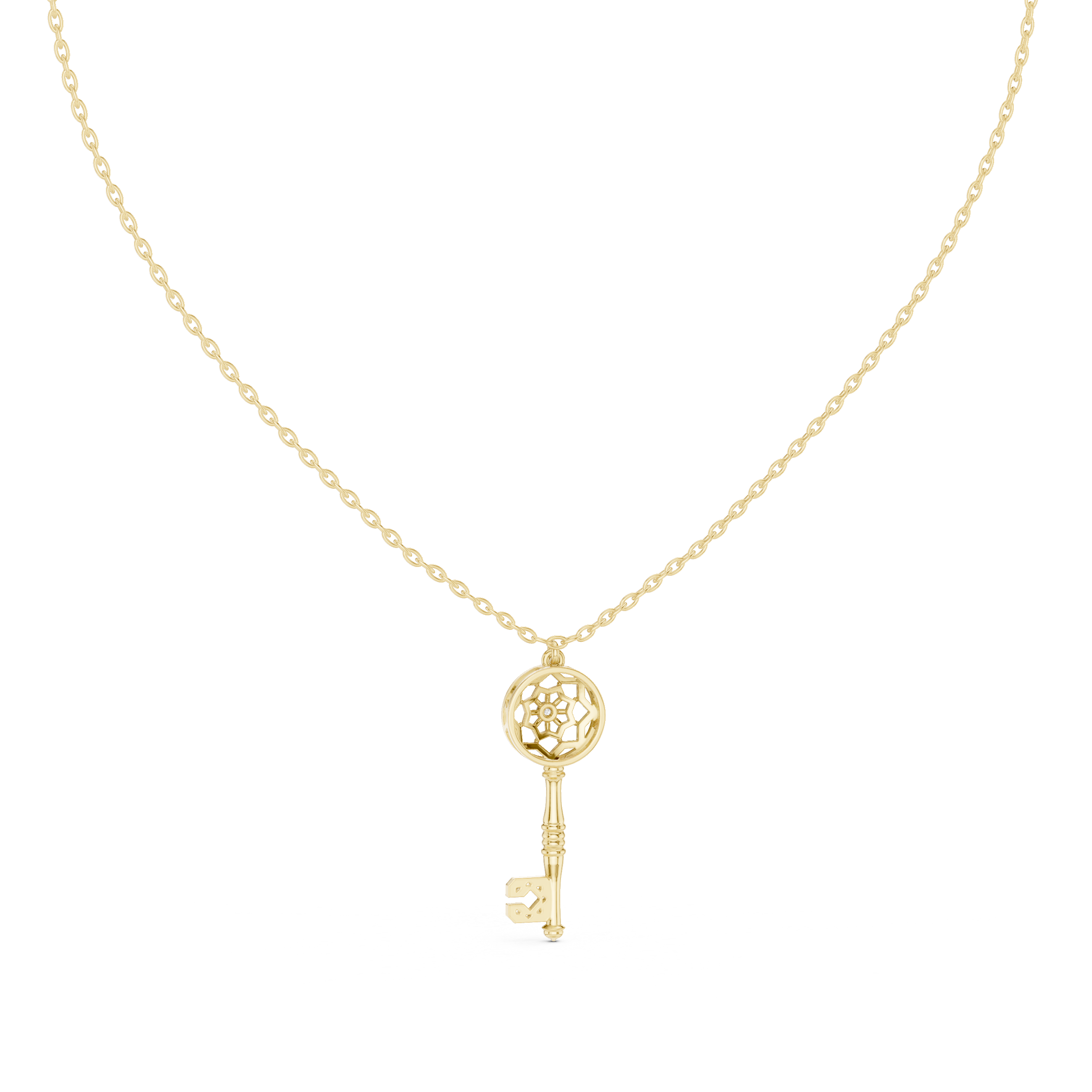 The Key of Light Moissanite Solitaire Pendant