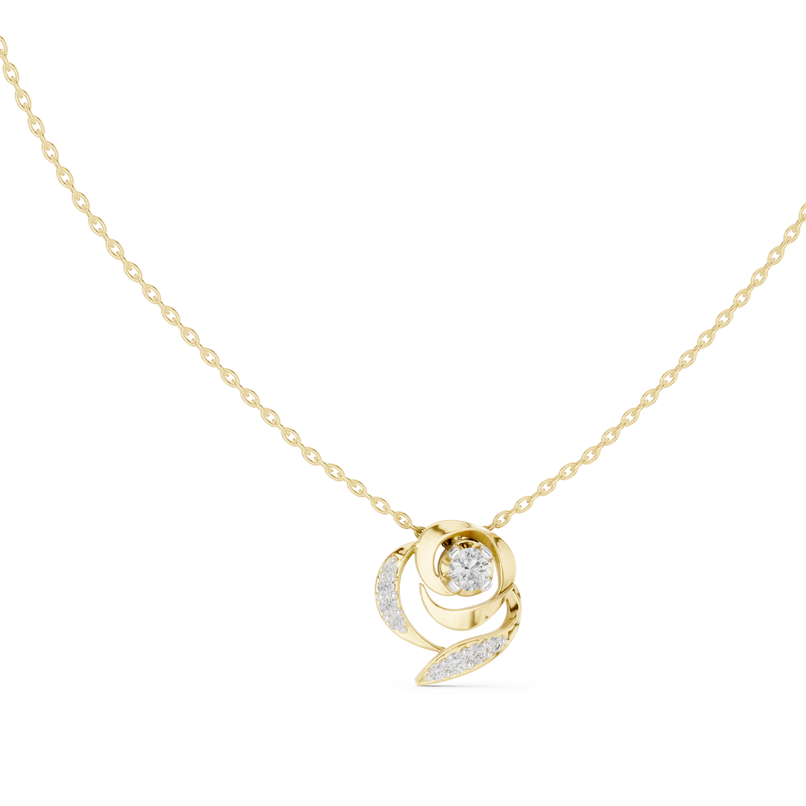 The Grand Petal Moissanite Cluster Pendant