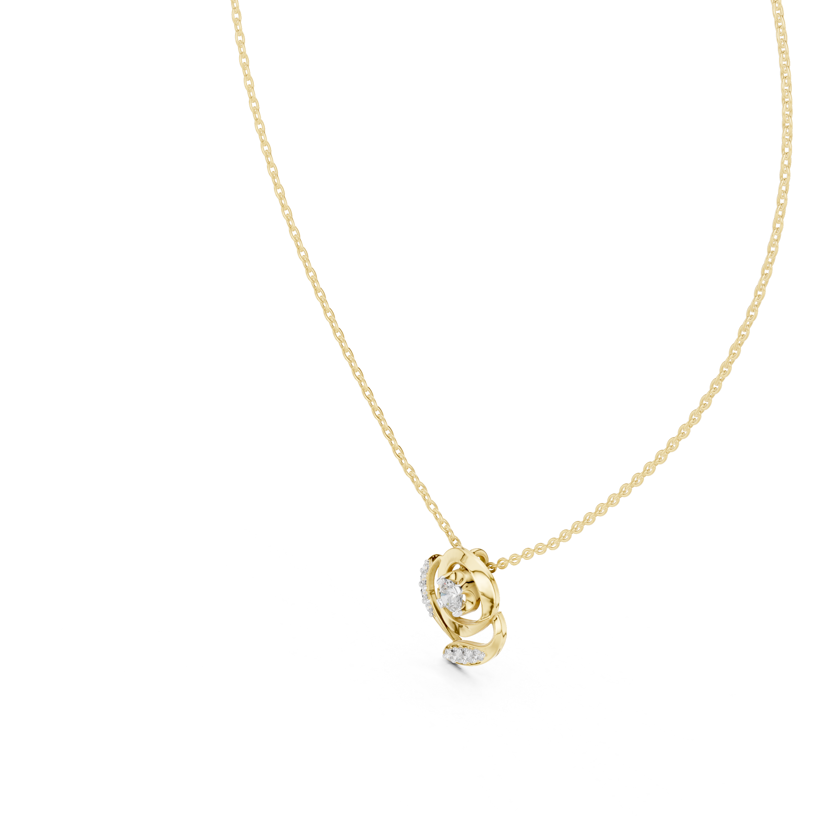 The Grand Petal Moissanite Cluster Pendant
