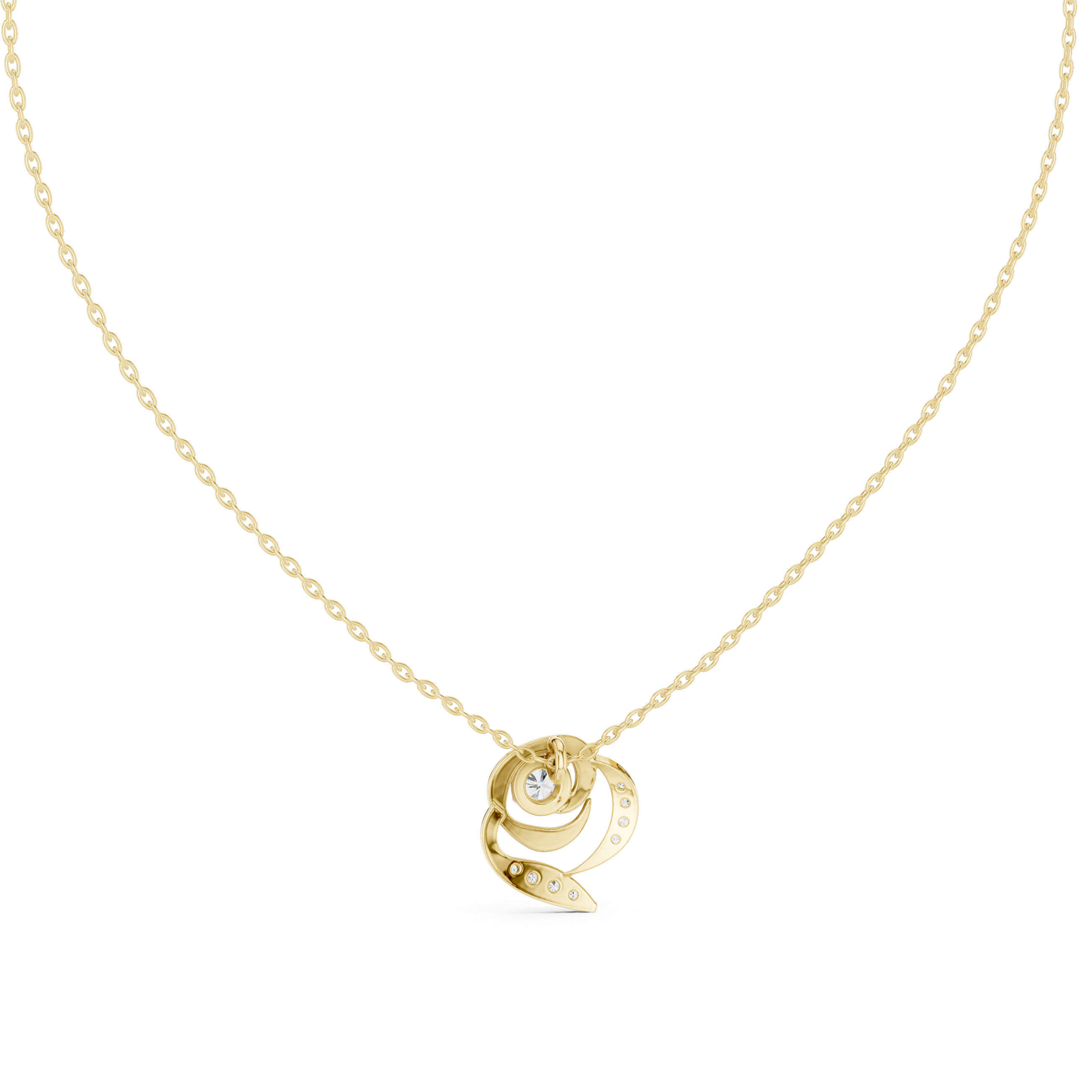 The Grand Petal Moissanite Cluster Pendant
