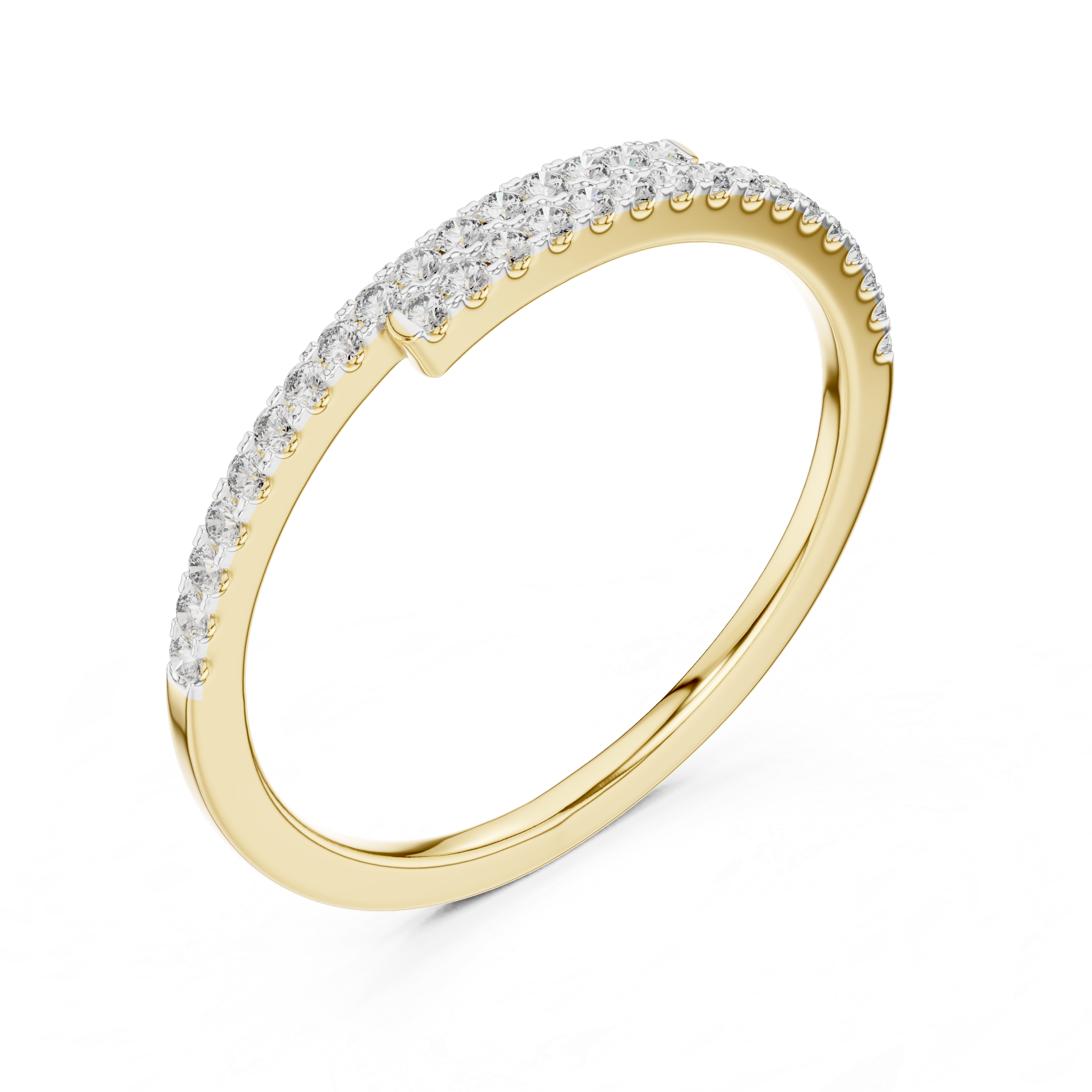 The Celestial Curve Moissanite Stackable Enhancer Band