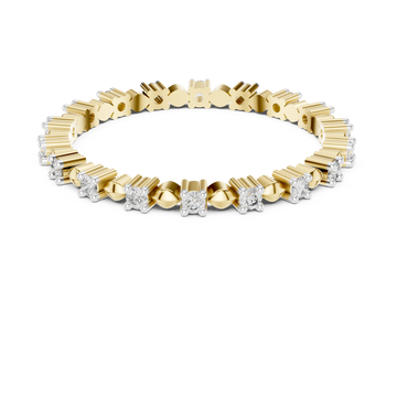The Sparkle Point Moissanite V-Stacker Band