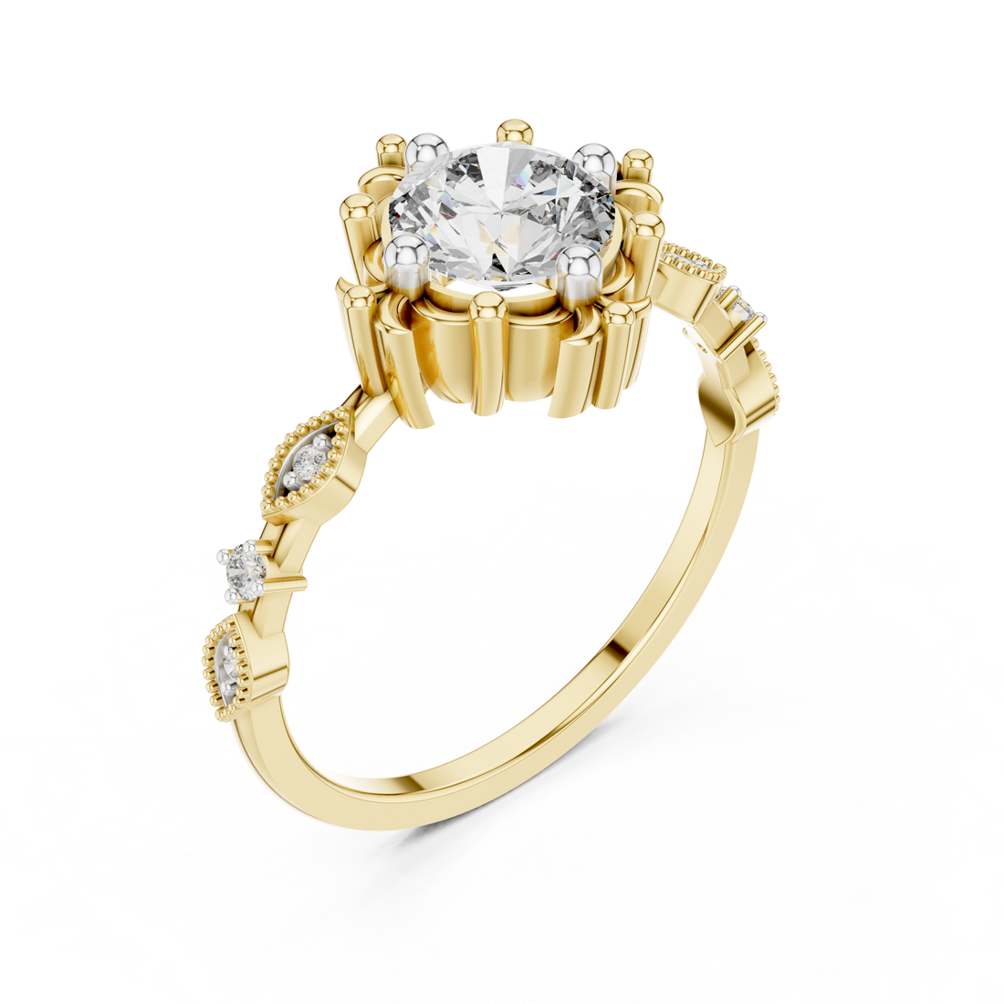 The Four Seasons Moissanite Grand Cluster Ring