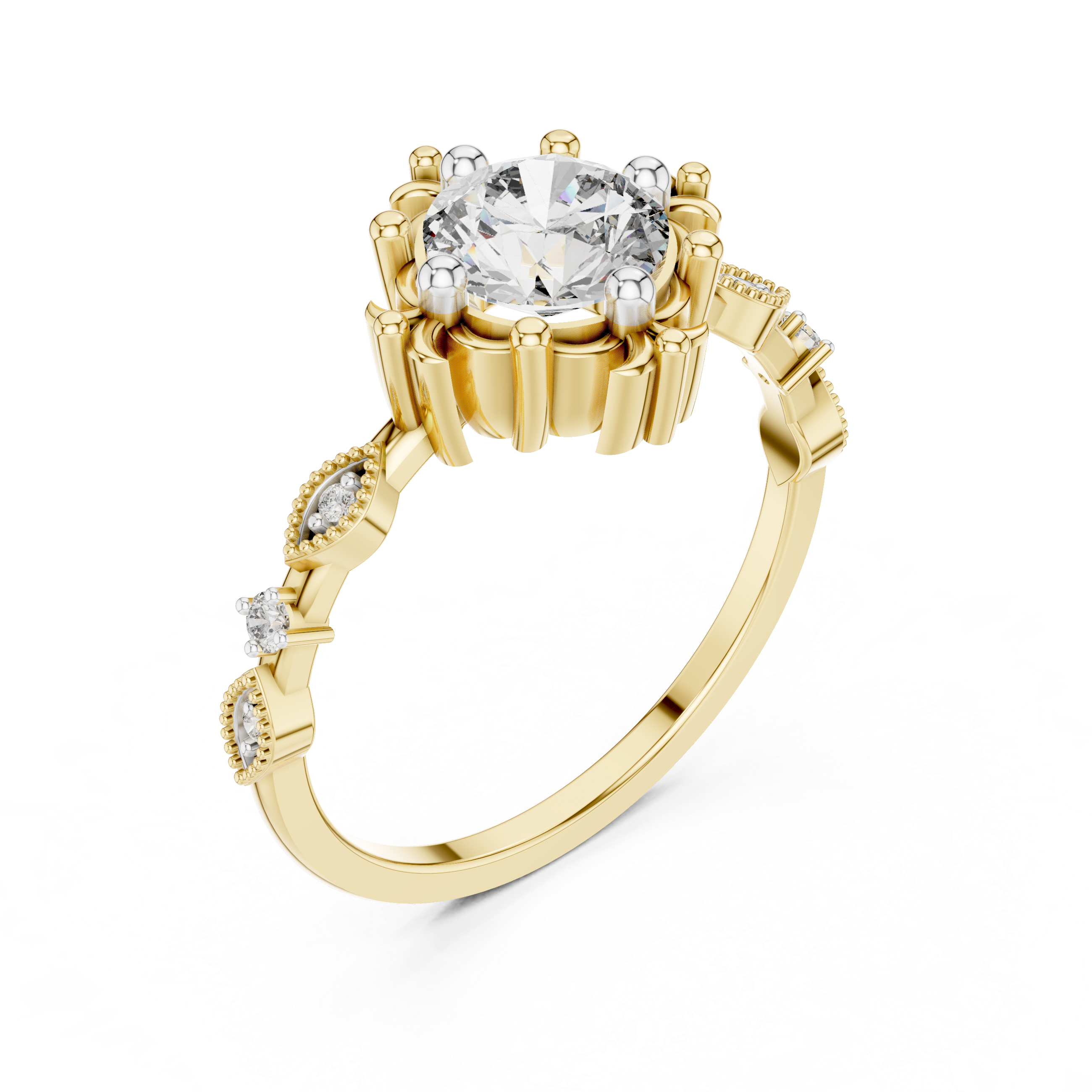 The Four Seasons Moissanite Grand Cluster Ring