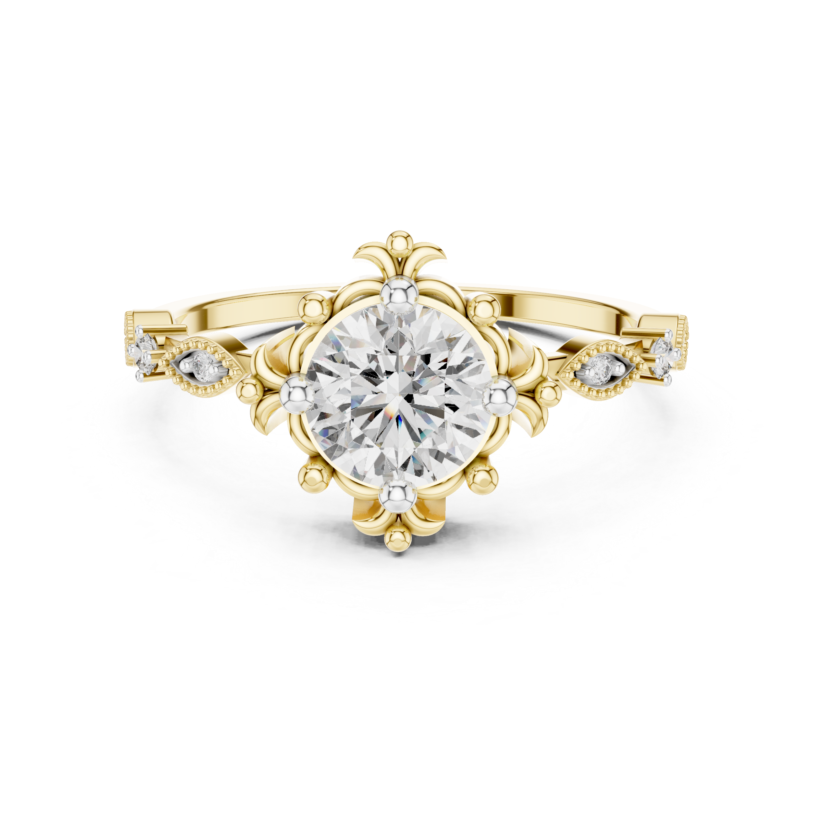 The Four Seasons Moissanite Grand Cluster Ring