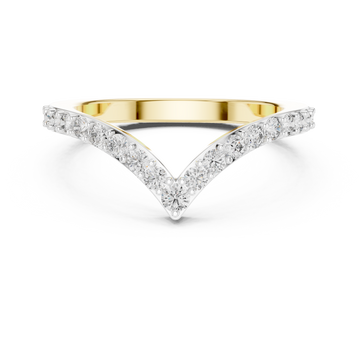 The Aura Triple Moissanite Pave Stackable Band