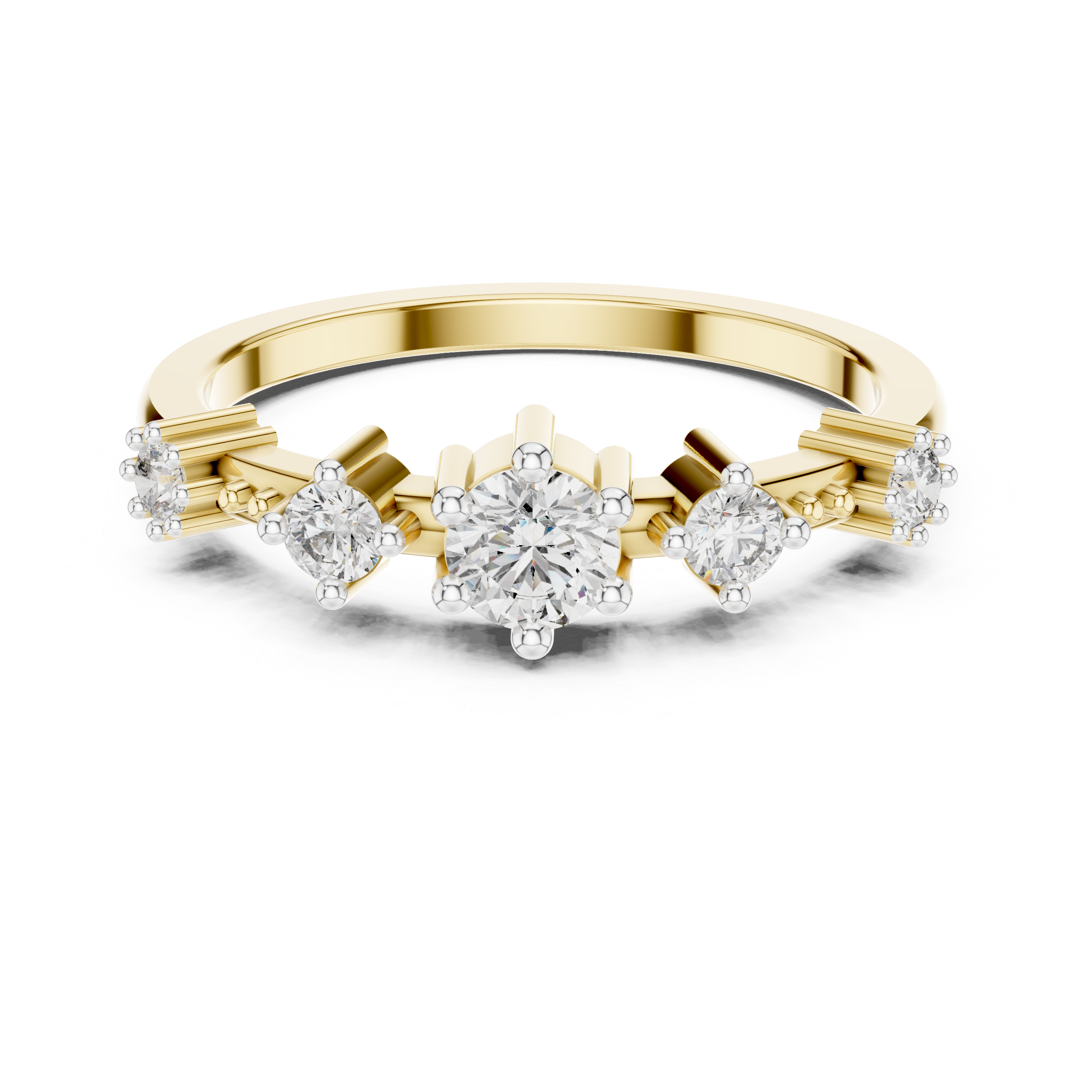 The Quintet Radiance Moissanite Five-Stone Band