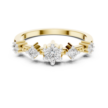 The Quintet Radiance Moissanite Five-Stone Band