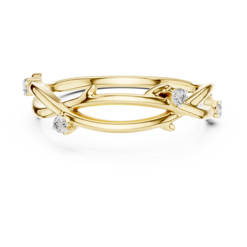 The Celestial Points Moissanite Four-Stone Stacking Ring