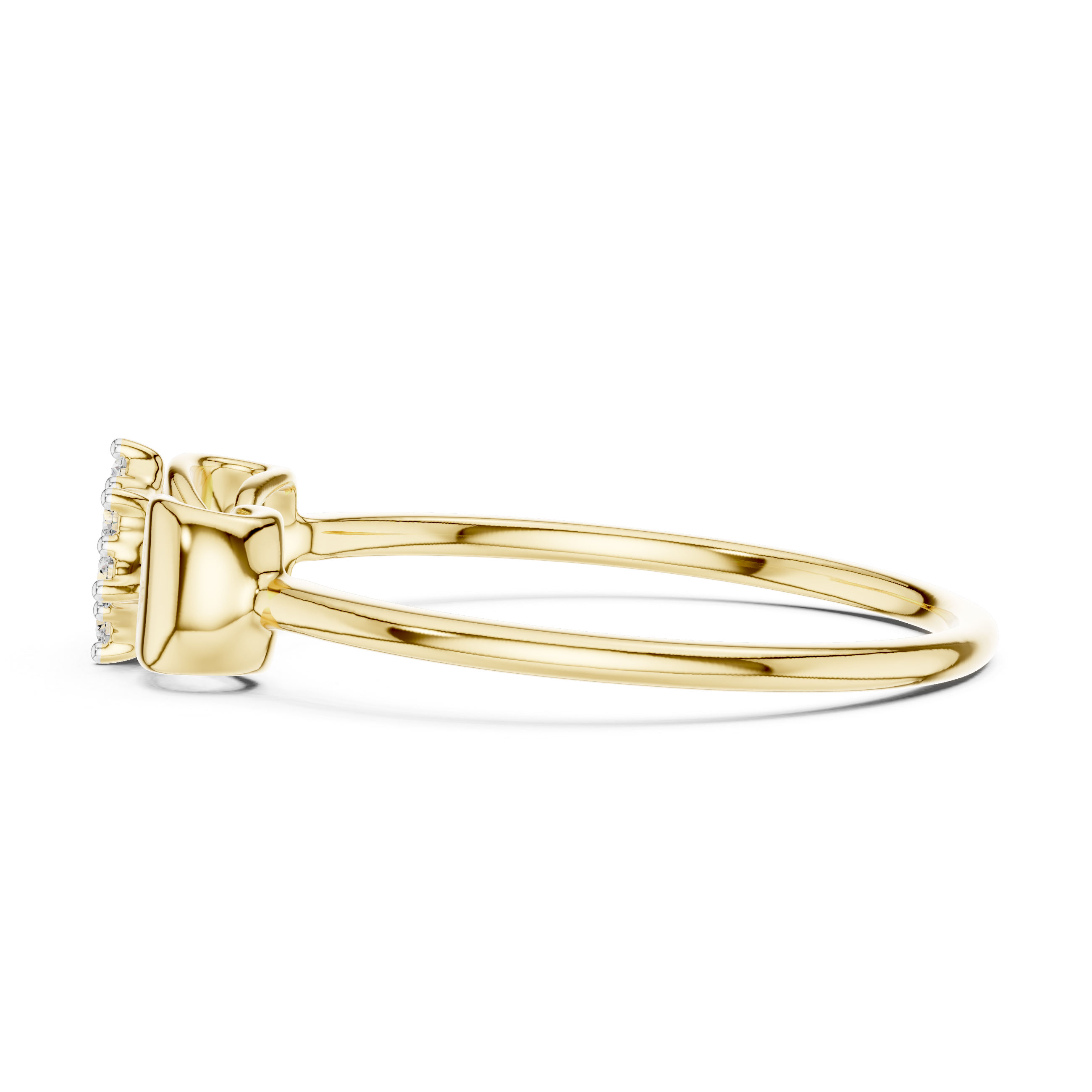 The Airy Halo Moissanite Delicate Stackable Band