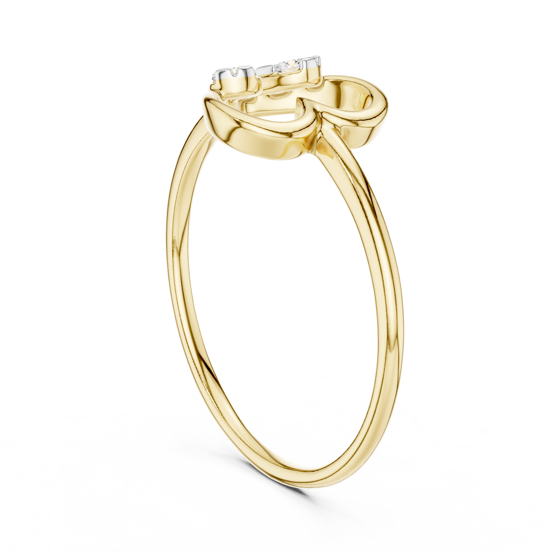 The Heart of Brilliance Moissanite Accent Ring