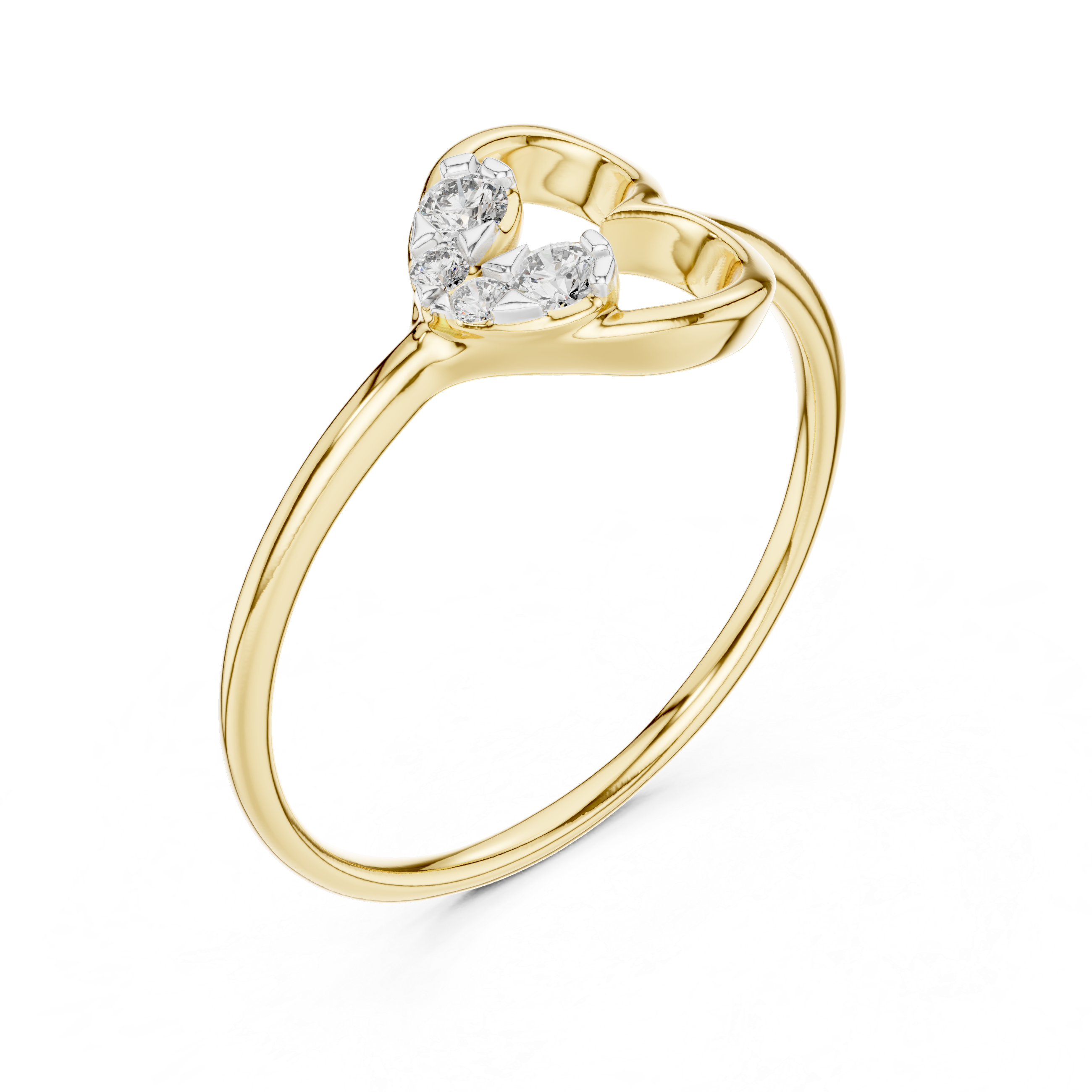 The Heart of Brilliance Moissanite Accent Ring