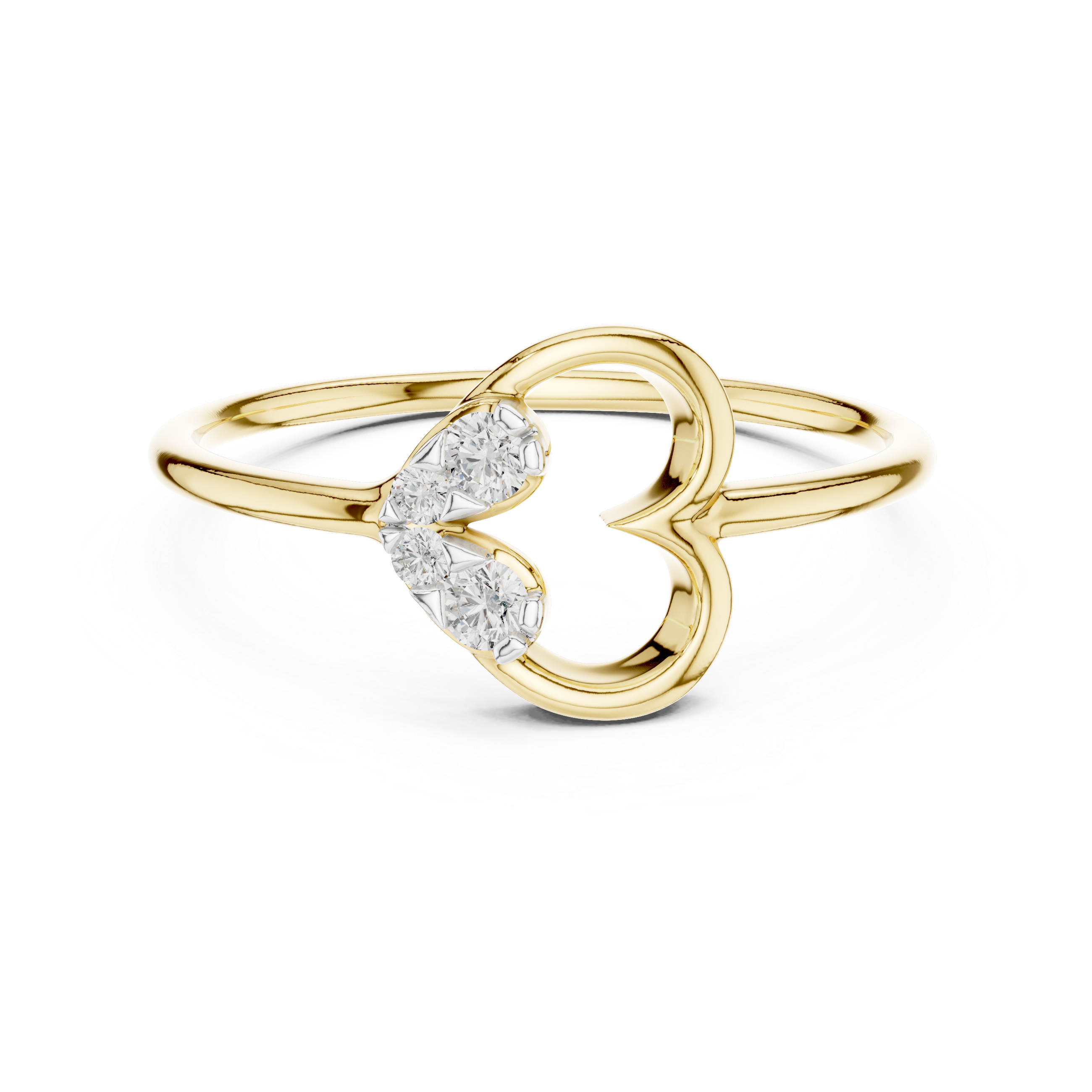 The Heart of Brilliance Moissanite Accent Ring
