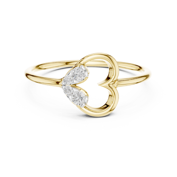 The Heart of Brilliance Moissanite Accent Ring