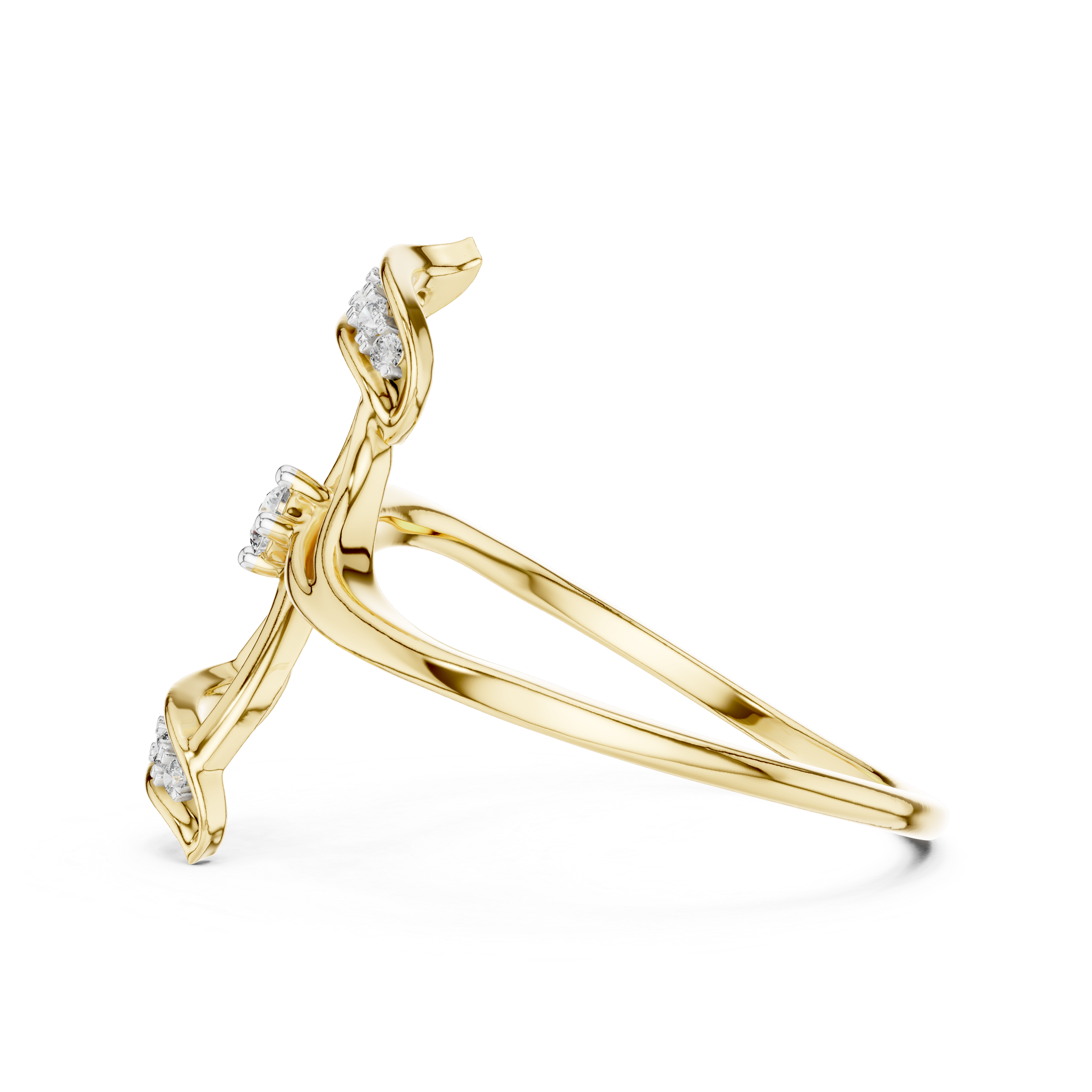 The Woven Sparkle Moissanite Crossover Ring