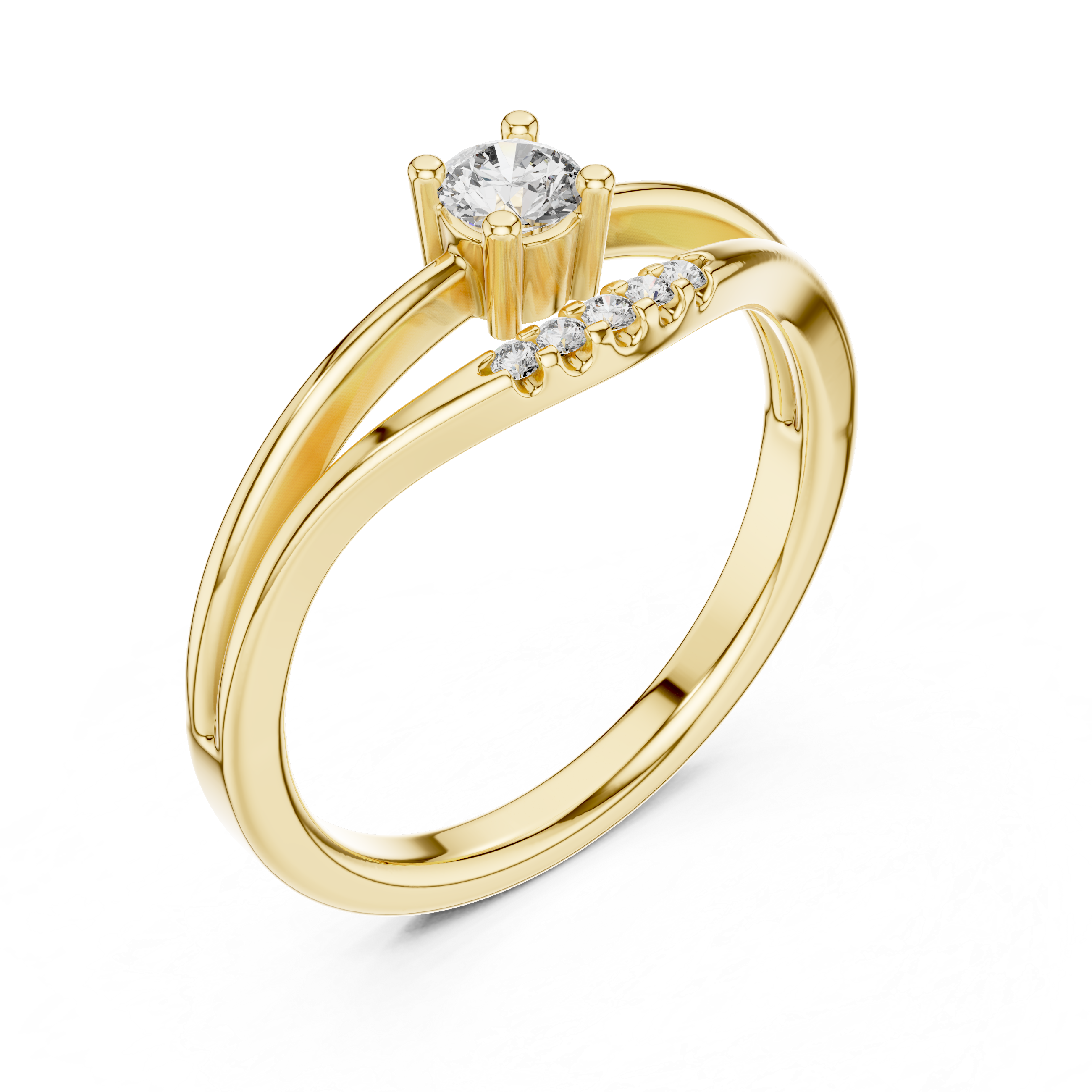 The Modern Embrace Solitaire Ring | Contemporary Luxury