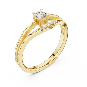 The Modern Embrace Solitaire Ring | Contemporary Luxury