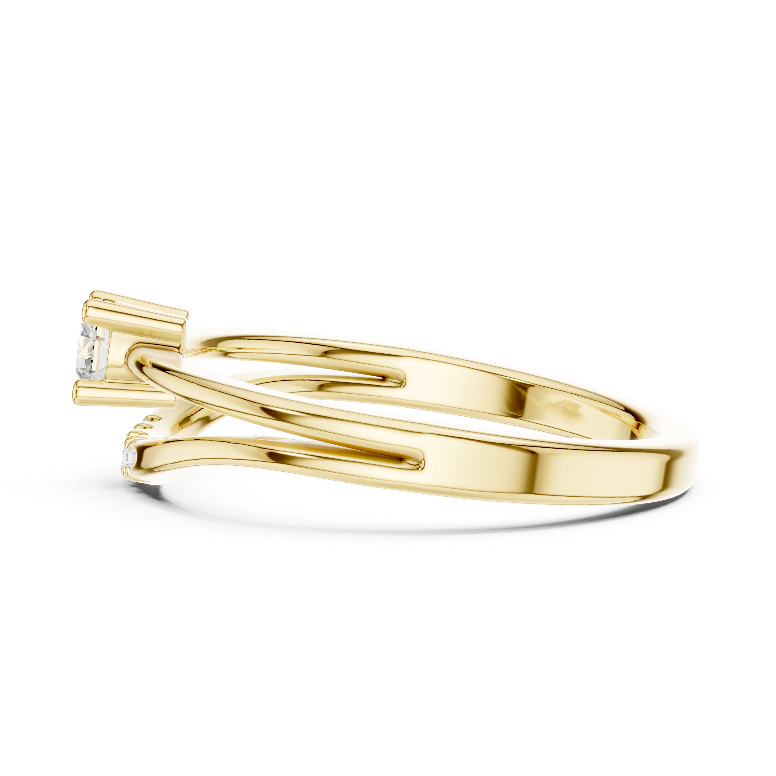 The Modern Embrace Solitaire Ring | Contemporary Luxury