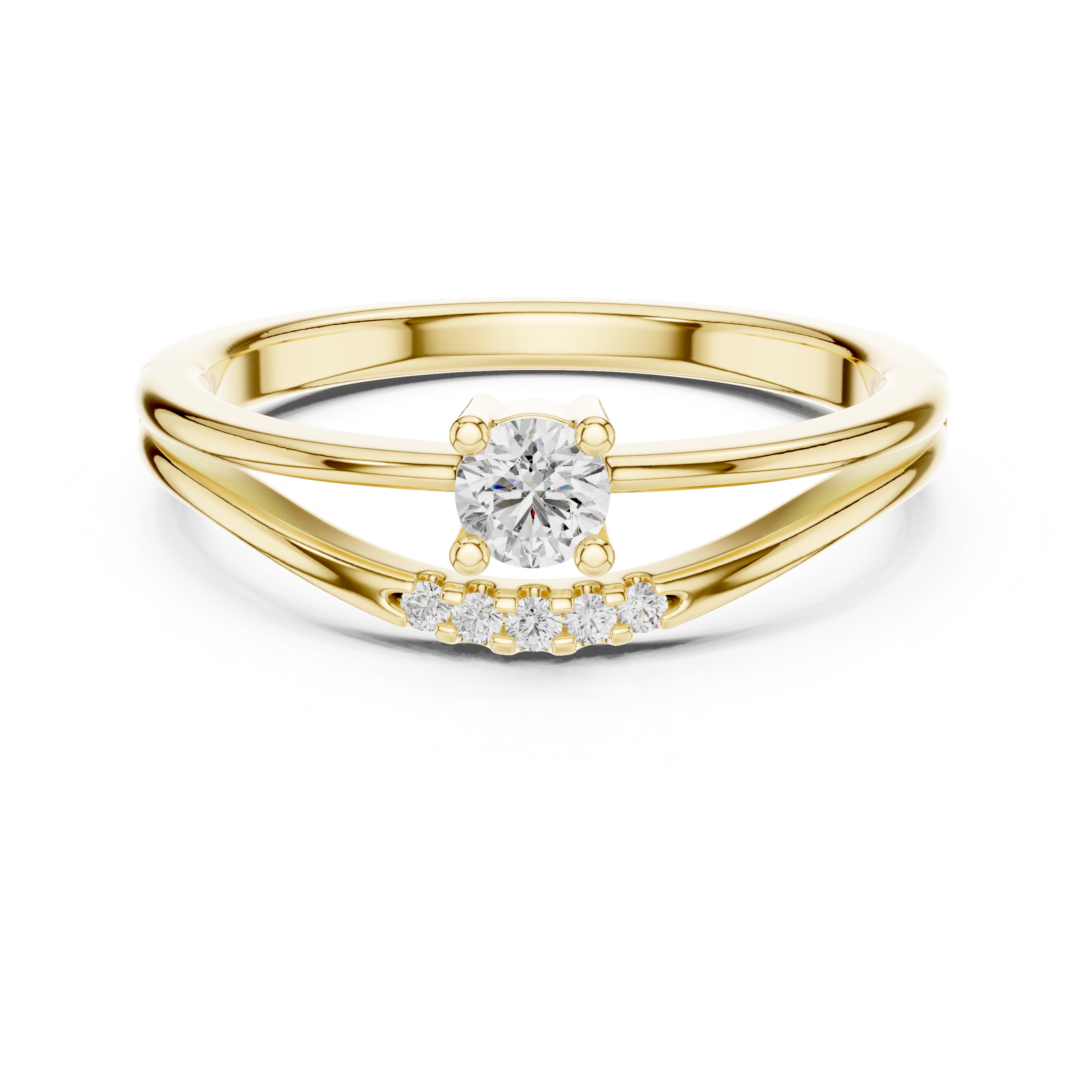 The Modern Embrace Solitaire Ring | Contemporary Luxury
