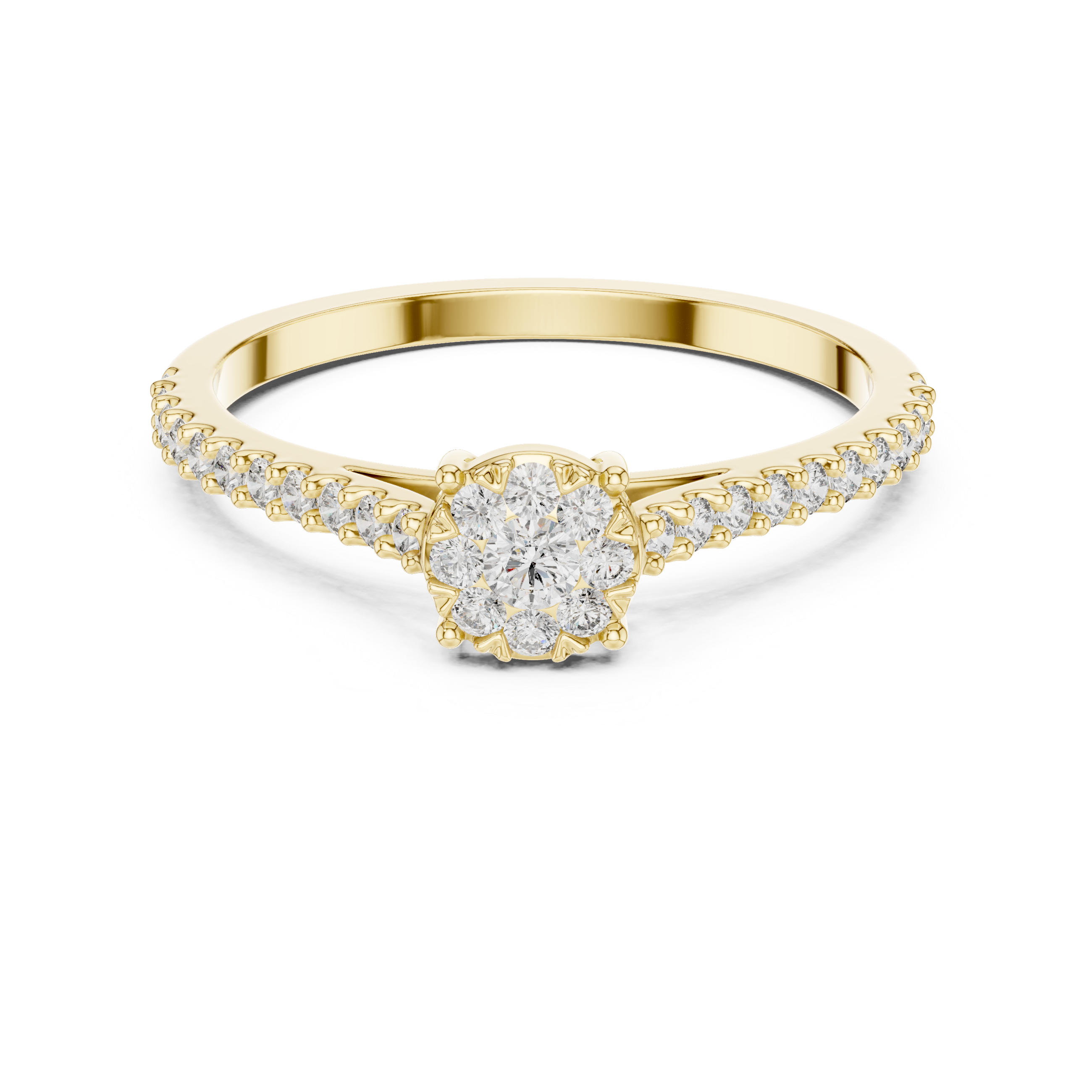 The Classic Accent Moissanite Solitaire-Look Engagement Ring