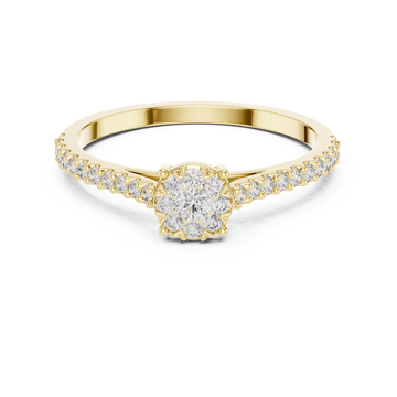 The Classic Accent Moissanite Solitaire-Look Engagement Ring