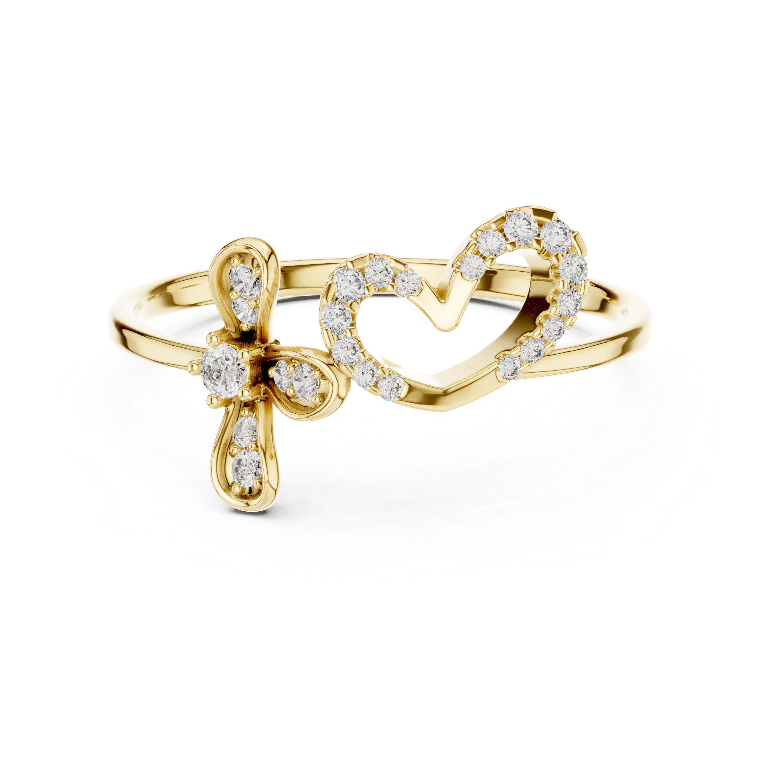 The Love & Butterfly Stackable Ring | Dual Symbolism