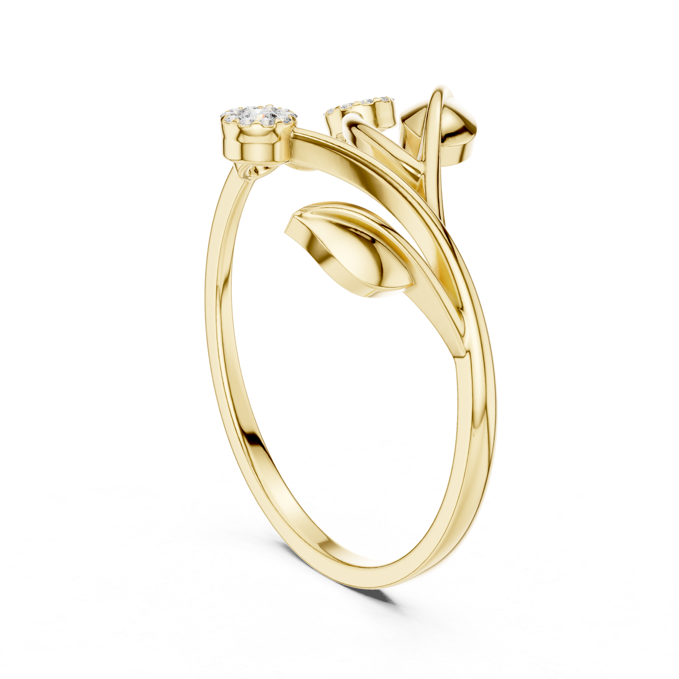 The Whispering Vine Ring | Nature-Inspired Fine Gold
