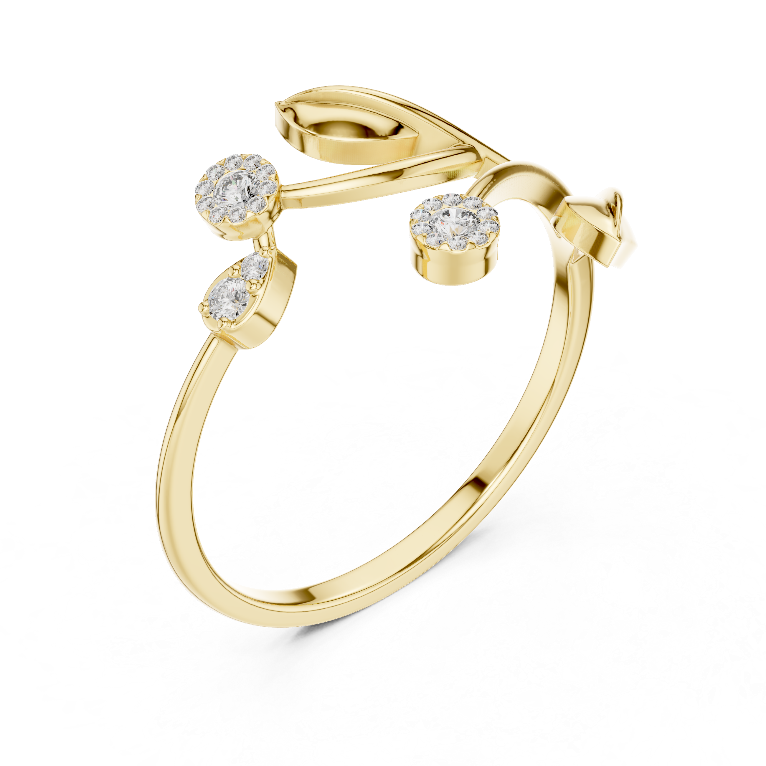 The Whispering Vine Ring | Nature-Inspired Fine Gold