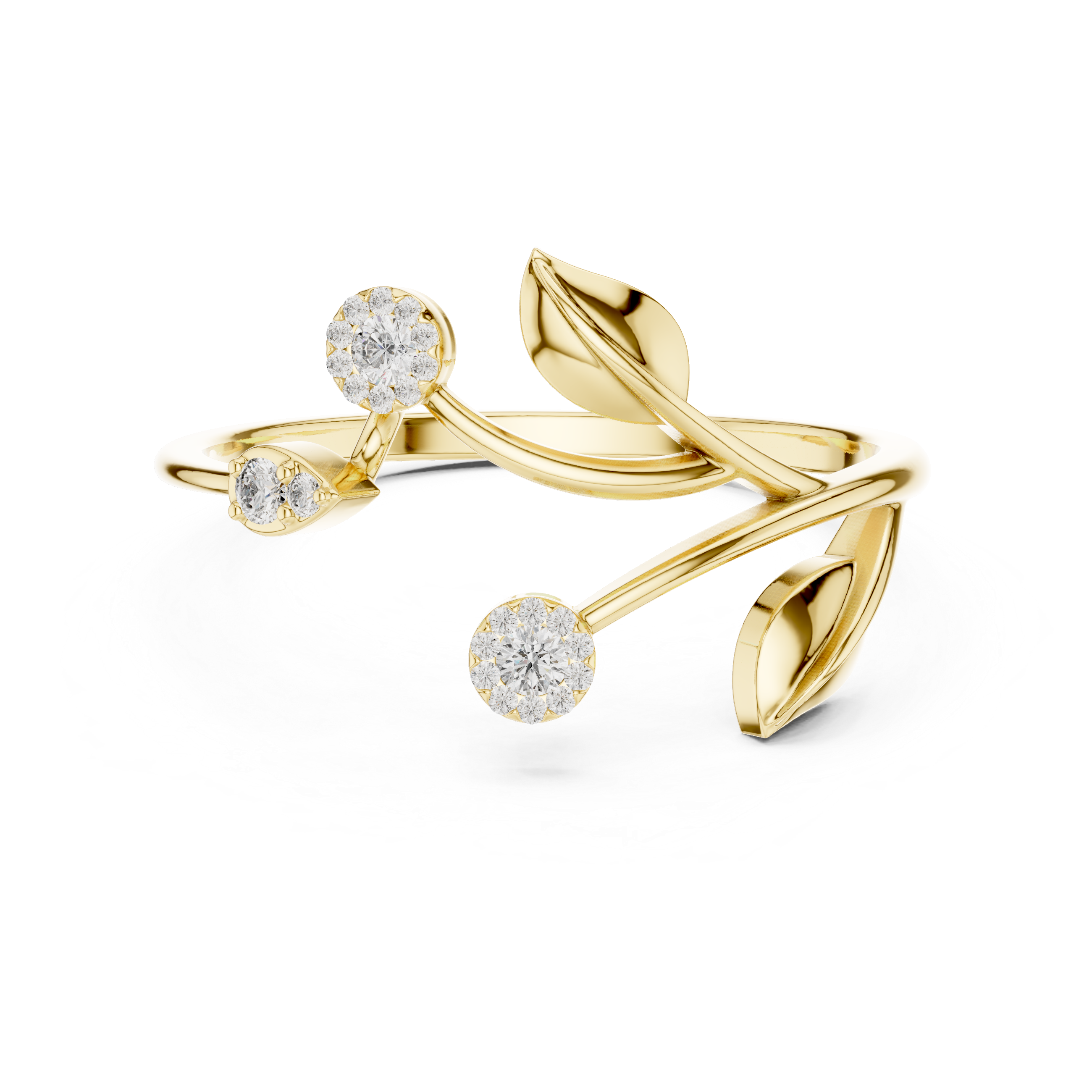 The Whispering Vine Ring | Nature-Inspired Fine Gold