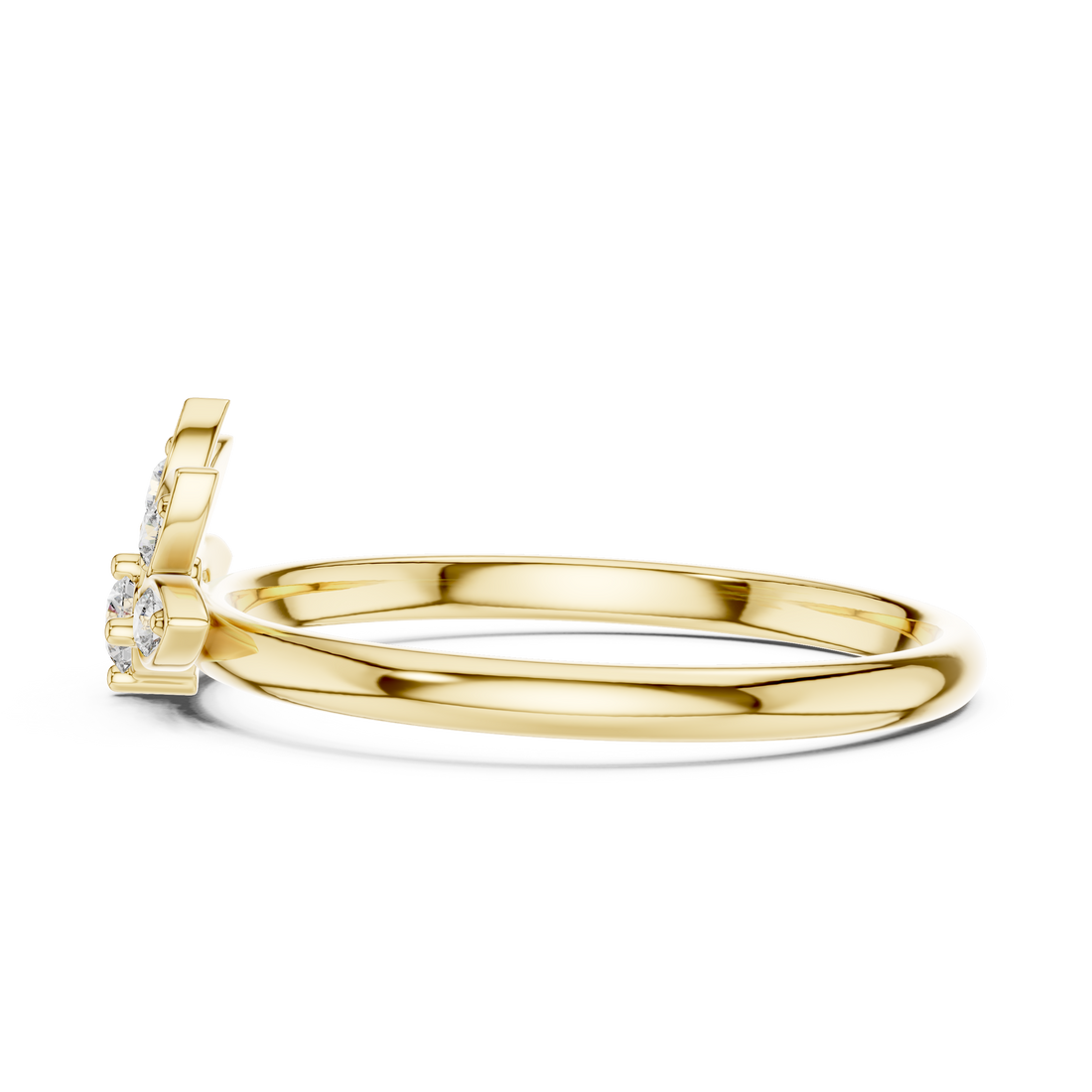 The Lotus Petal Moissanite Ring | Stackable Statement