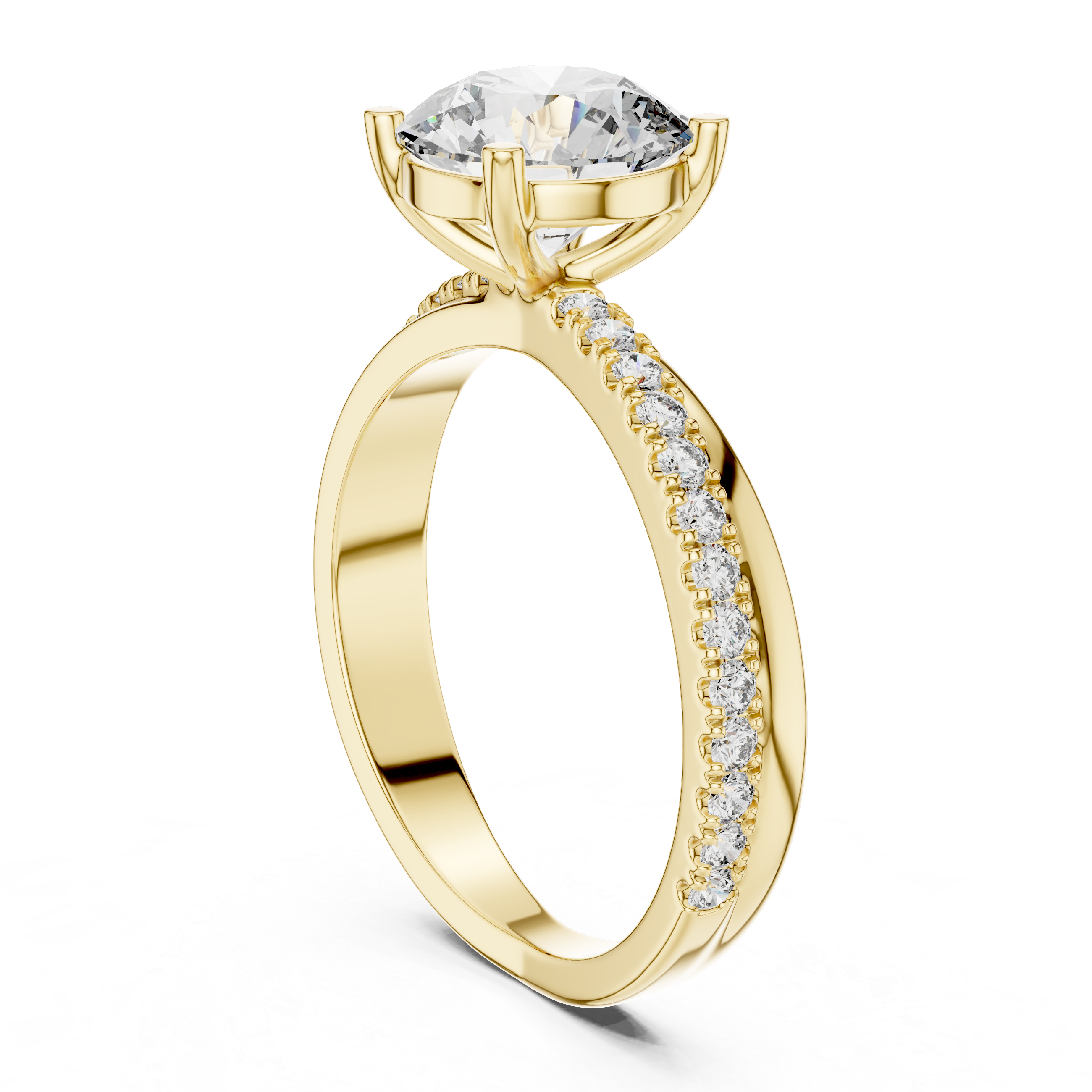 Pavé Solitaire Ring