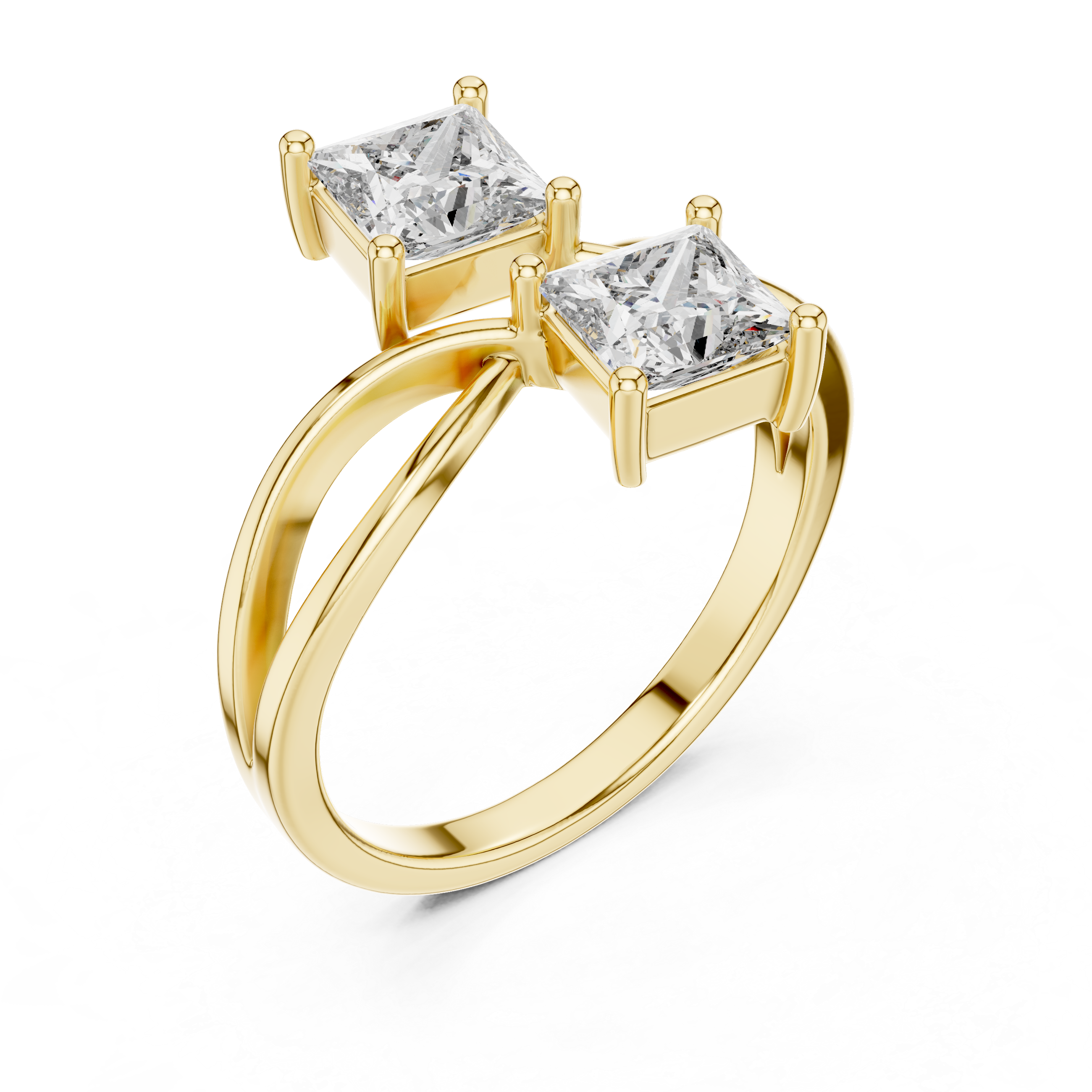 The Intertwined Princess Toi et Moi Ring | Modern Romance Collection